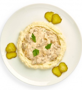 Бефстроганов из говяжьей вырезки